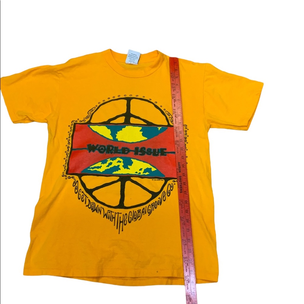 RARE VTG 90s Keith Haring World Issue Graphic Print T-Shirt Single stitch SZ M - Picture 5 of 6